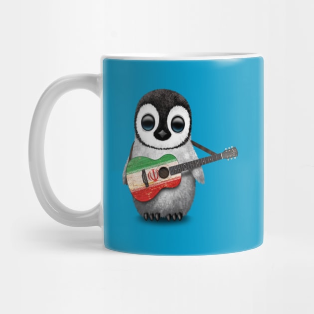 Baby Penguin Playing Iranian Flag Guitar by jeffbartels